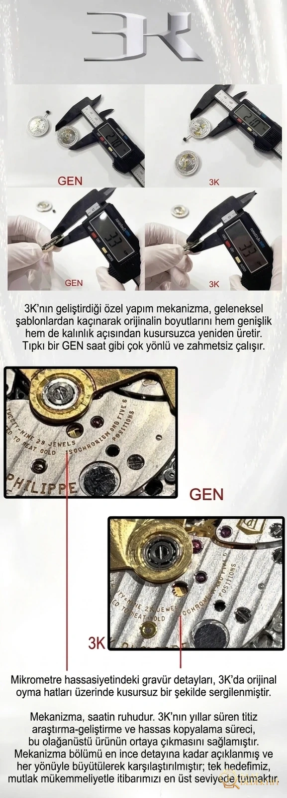 Gerçek-replika karşılaştırması: 3K Factory Patek Philippe 5167 replikasının 324 tek parça mekanizması orijinaline göre nasıl? - Yan Profil ve Kordon Bağlantısı