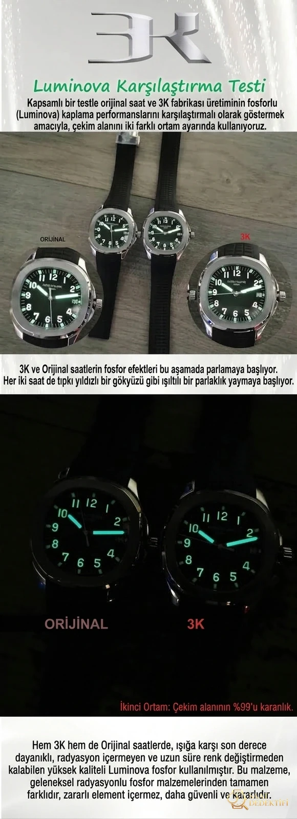 Gerçek-replika karşılaştırması: 3K Factory Patek Philippe 5167 replikasının 324 tek parça mekanizması orijinaline göre nasıl? - Genel Açı ve Estetik Duruş