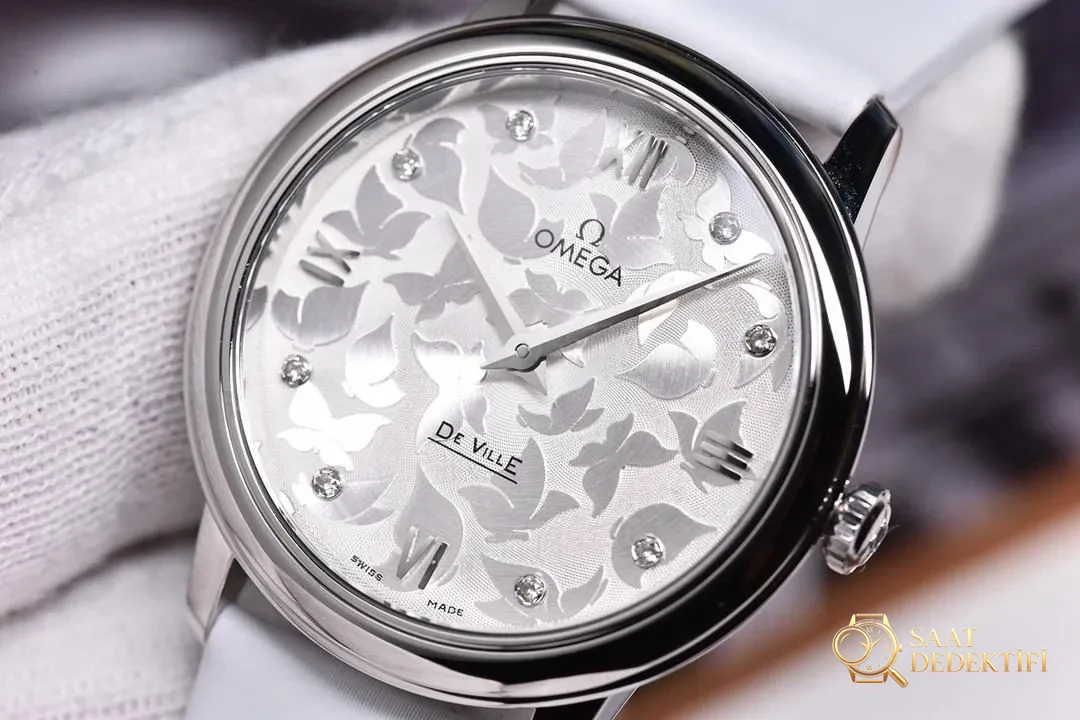 Gerçek-Replika Karşılaştırması: 3S Factory Omega De Ville Prestige Butterfly Kadın Kol Saati - Makro Kadran ve İndeks İşçiliği