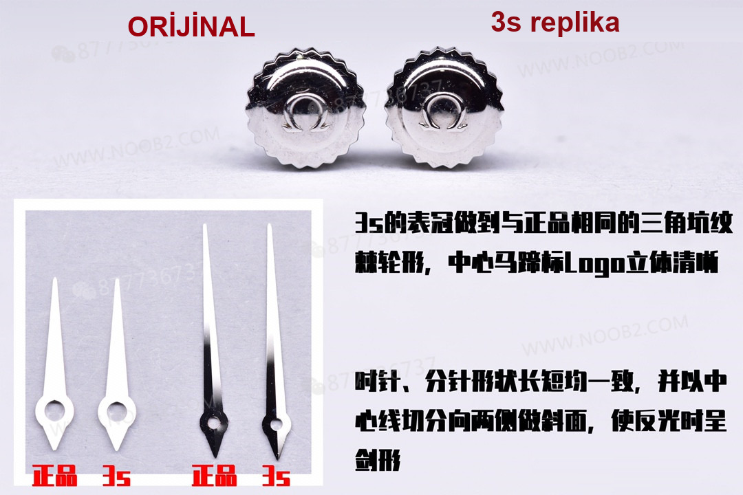 Gerçek-Replika Karşılaştırması: 3S Factory Omega De Ville Prestige Butterfly Kadın Kol Saati — 23. fotoğraf