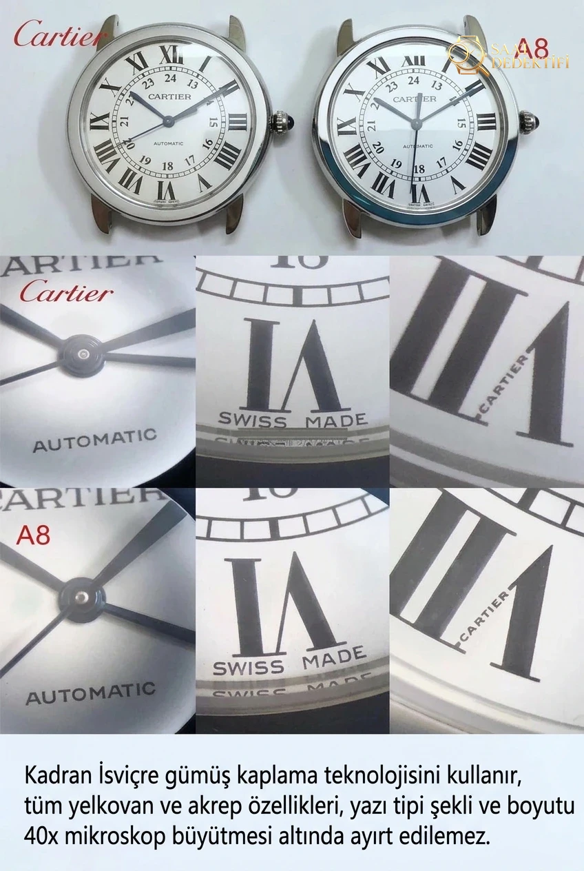 Gerçek-Replika Karşılaştırması: A8 Factory Cartier Ronde Solo 36 MM Uniseks Replika ile Orijinal Karşılaştırmalı İnceleme - Bilekte Duruş ve Kasa Orantısı