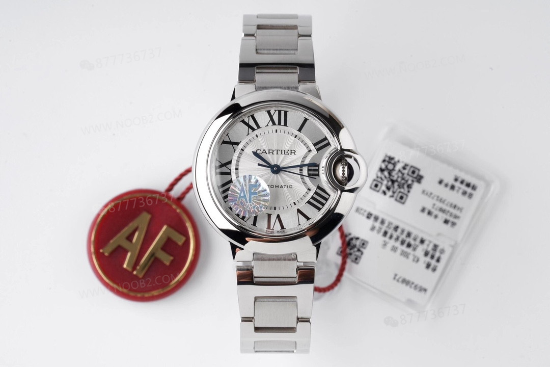 Gerçek-replika karşılaştırması: AF Factory Cartier Ballon Bleu 33 mm pembe kadran 076 orijinal mekanizma bir bakışta ele verir mi? — 2. fotoğraf