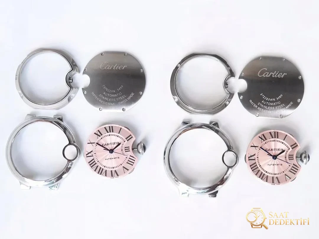 Gerçek-replika karşılaştırması: AF Factory Cartier Ballon Bleu 33 mm pembe kadran 076 orijinal mekanizma bir bakışta ele verir mi? - Toka İçi Mikro Ayar Mekanizması