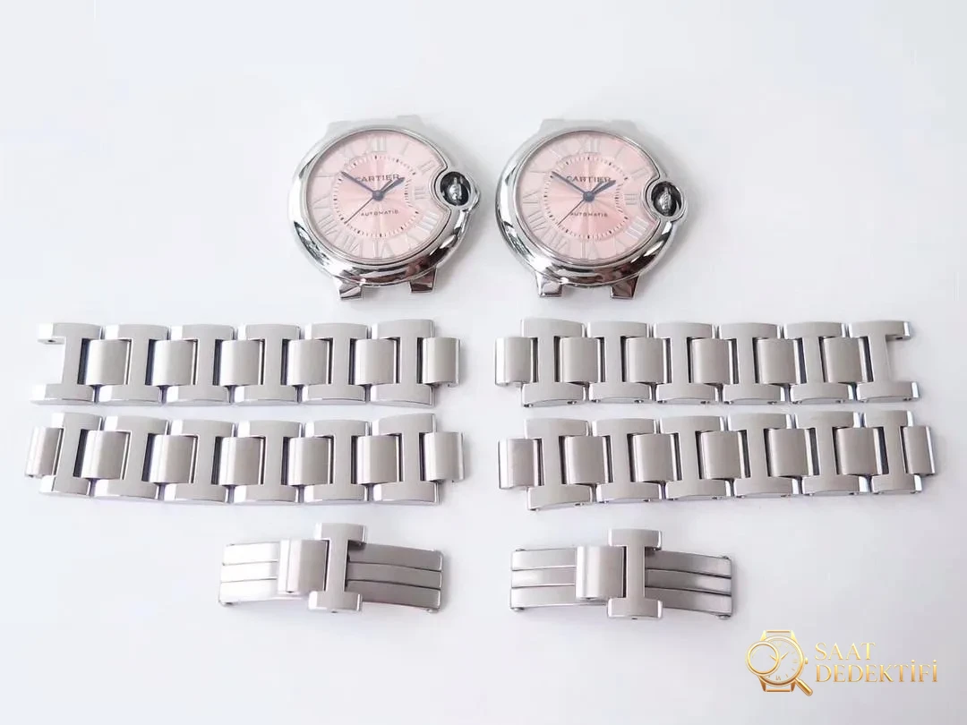 Gerçek-replika karşılaştırması: AF Factory Cartier Ballon Bleu 33 mm pembe kadran 076 orijinal mekanizma bir bakışta ele verir mi? - Mekanizma Çark Dizilimi ve Taş Yatakları