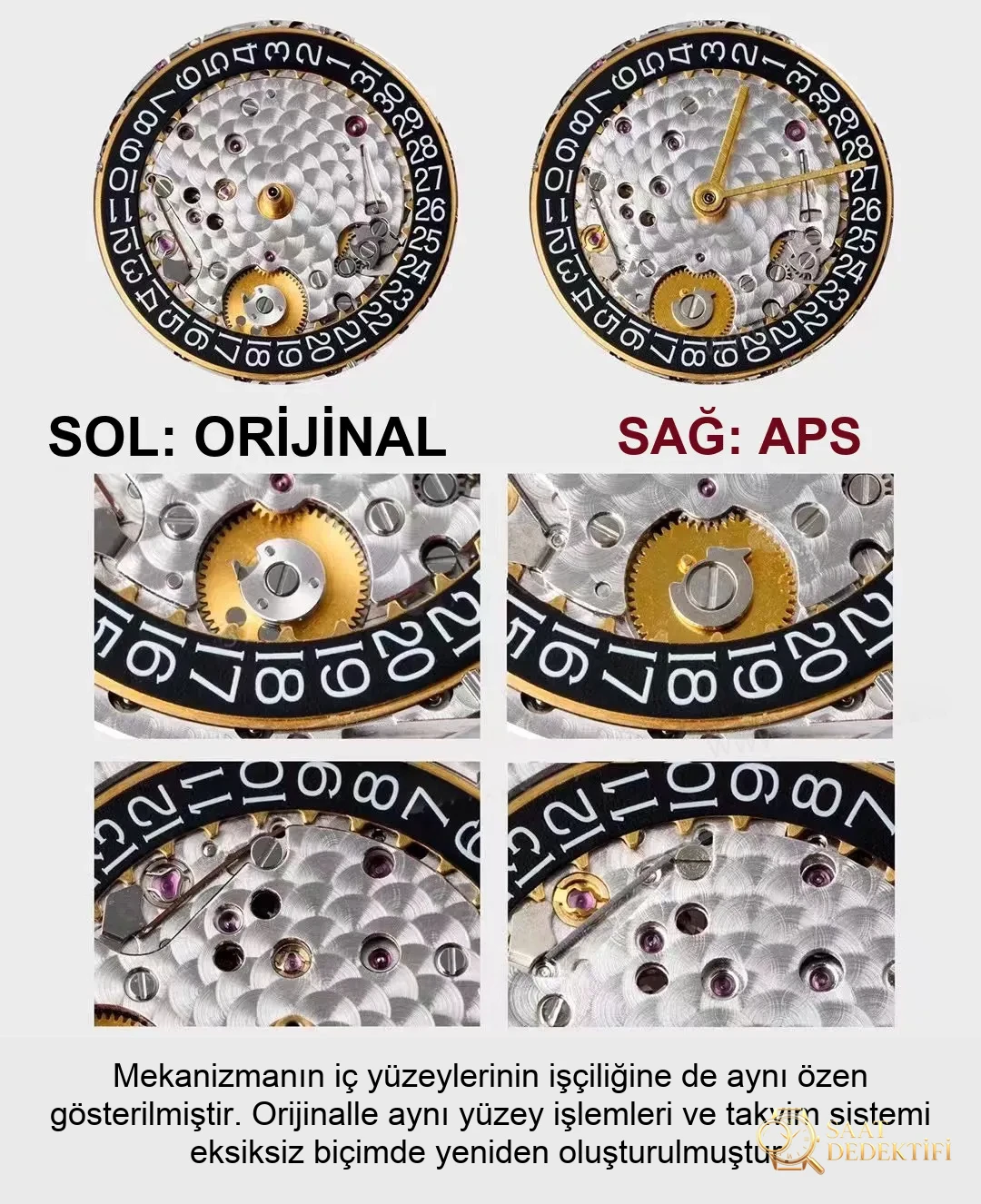 Echt vs. Replik: APS Factory Audemars Piguet Royal Oak 15400 integriertes 3120-Uhrwerk – Armband, Schließe und Clip-Mechanismus