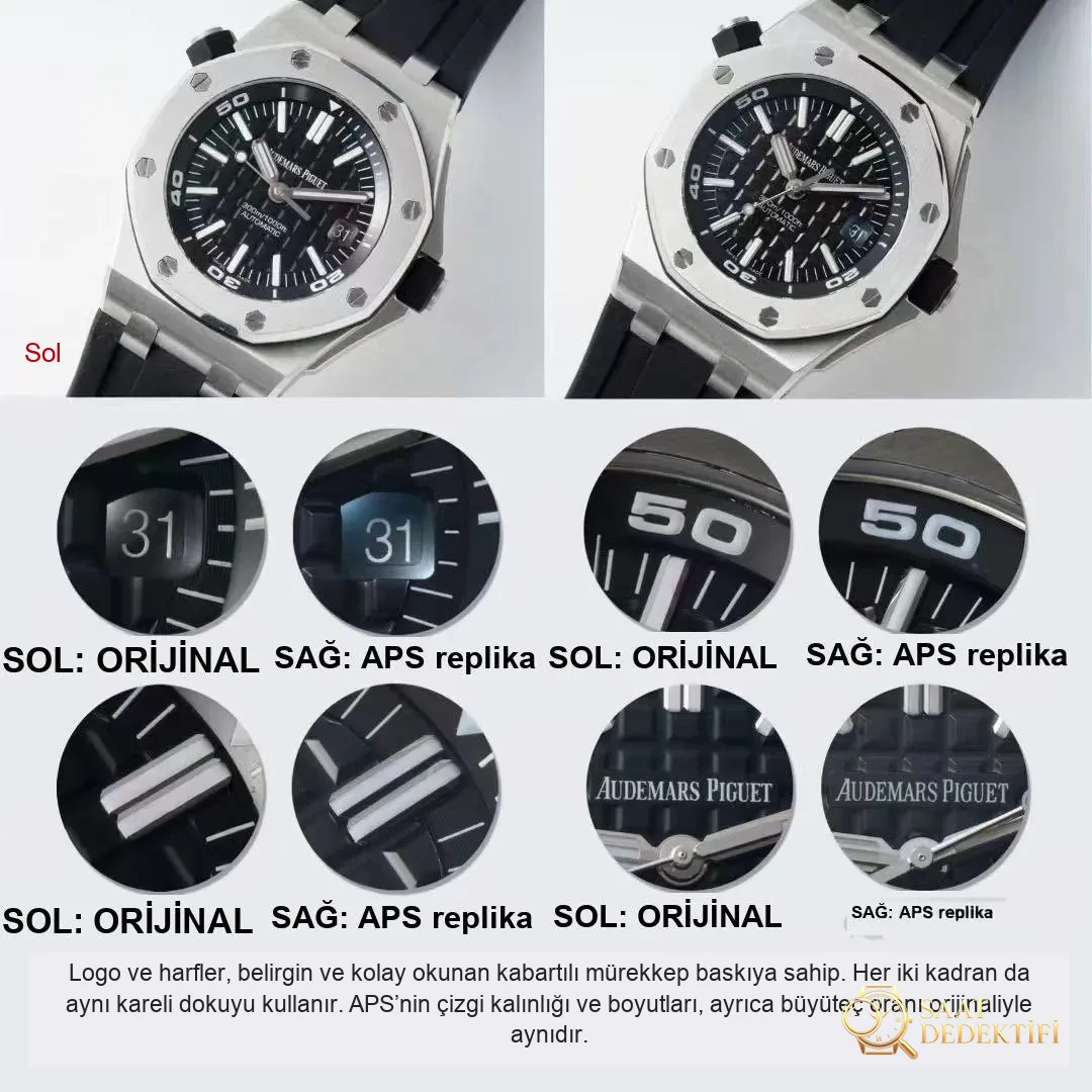 Gerçek-replika karşılaştırması: APS Factory Audemars Piguet Royal Oak 15710 entegre 3120 mekanizma V2 versiyonu incelemesi - Yan Profil ve Kordon Bağlantısı