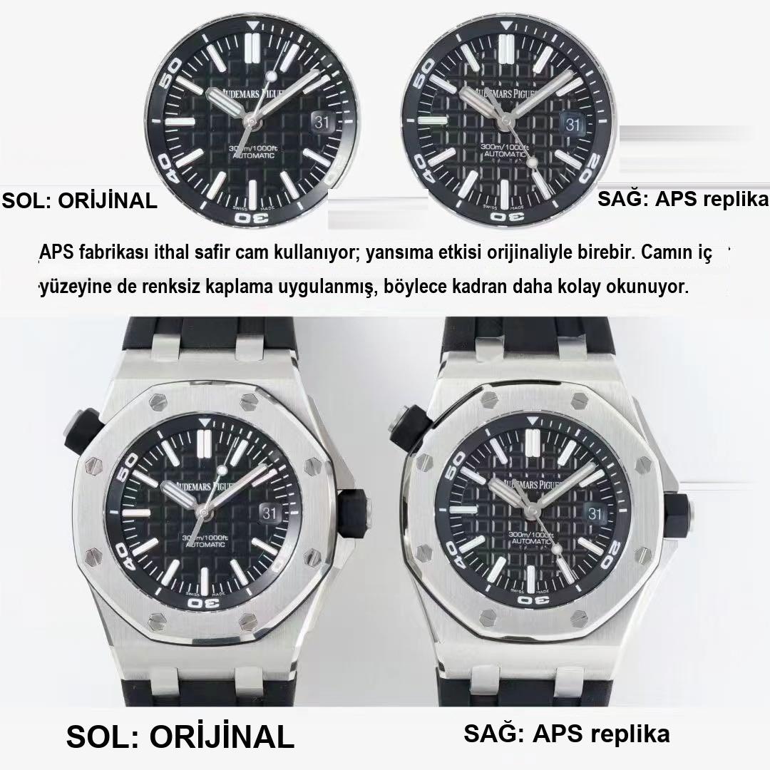 Gerçek-replika karşılaştırması: APS Factory Audemars Piguet Royal Oak 15710 entegre 3120 mekanizma V2 versiyonu incelemesi — 14. fotoğraf