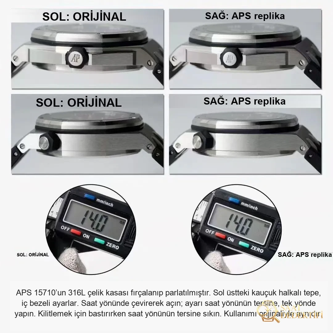 Gerçek-replika karşılaştırması: APS Factory Audemars Piguet Royal Oak 15710 entegre 3120 mekanizma V2 versiyonu incelemesi - Kadran İbreleri ve Saniye Akışı