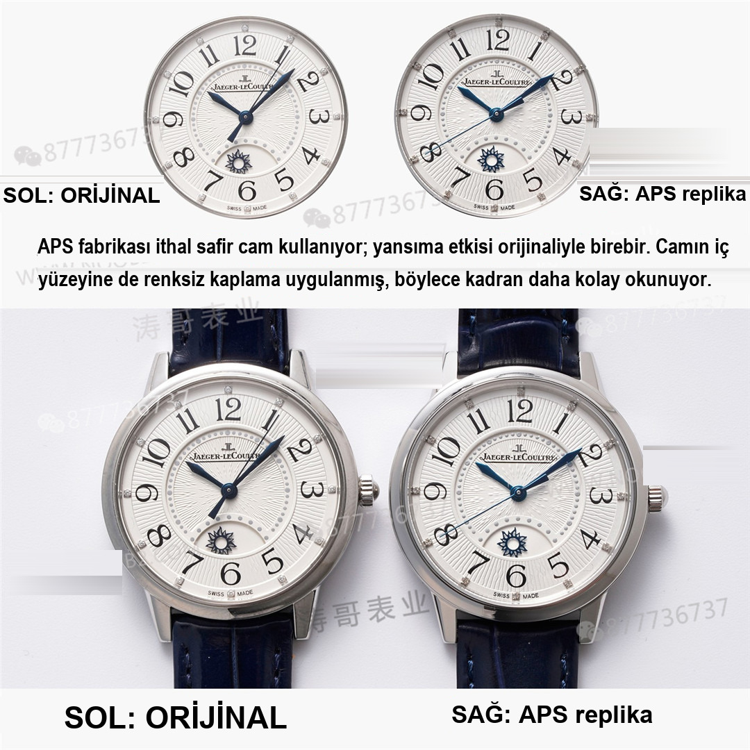 Gerçek-Replika Karşılaştırması: APS Factory Jaeger-LeCoultre Rendez-Vous 898A Entegre Mekanizma — 2. fotoğraf