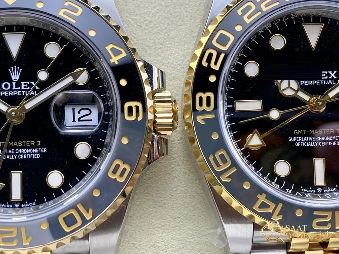 Gerçek-replika karşılaştırması: ARF Factory Rolex ağırlıklandırılmış GMT iki renkli asetli yumurta bezel gerçekten 166 gram mı? - Bilekte Duruş ve Kasa Orantısı