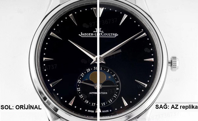 Gerçek-replika karşılaştırması: AZ Factory Jaeger-LeCoultre Master Moonphase q1368470 saati nasıl? — 3. fotoğraf