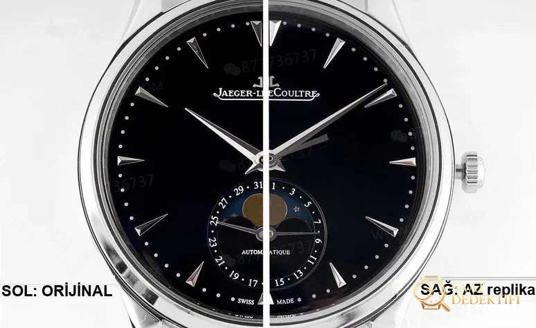 Real vs. replica: How does the AZ Factory Jaeger-LeCoultre Master Moonphase q1368470 watch fare? - Case Profile and Crown Examination