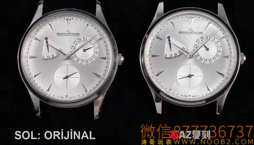 Gerçek-replika karşılaştırması: AZ Factory Joker — Jaeger-LeCoultre Master serisi 1378420 saat — 4. fotoğraf