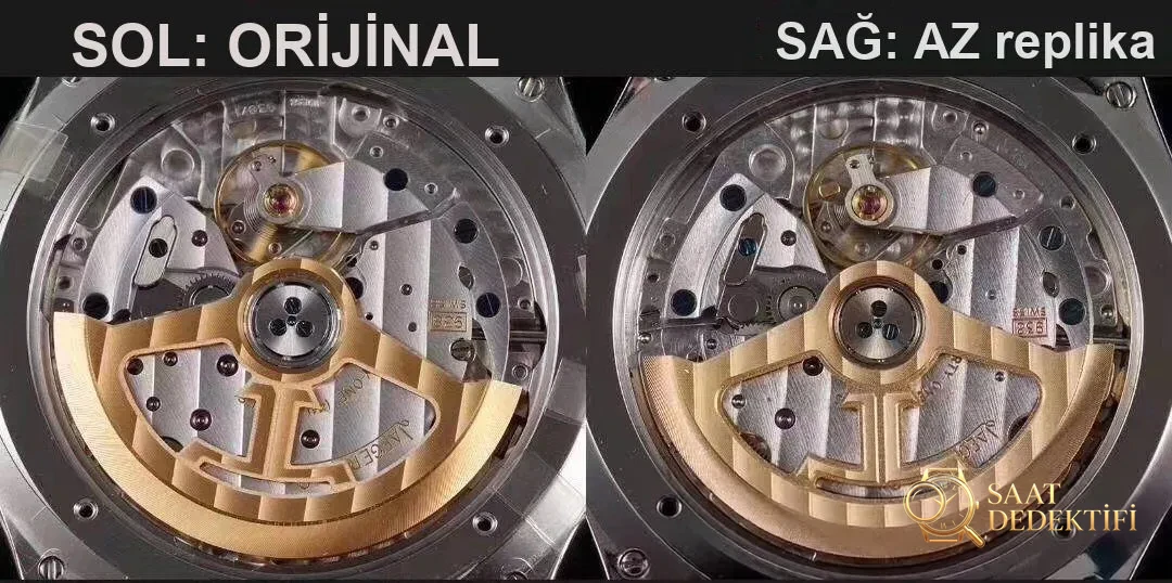 Gerçek-replika karşılaştırması: AZ Factory Joker — Jaeger-LeCoultre Master serisi 1378420 saat - Tepe Koruması ve Ayar Fonksiyonu