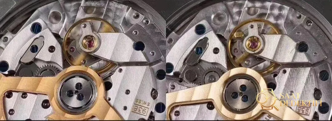 Gerçek-replika karşılaştırması: AZ Factory Joker — Jaeger-LeCoultre Master serisi 1378420 saat - Bilezik Bakla Ayrımı ve Pim Yapısı