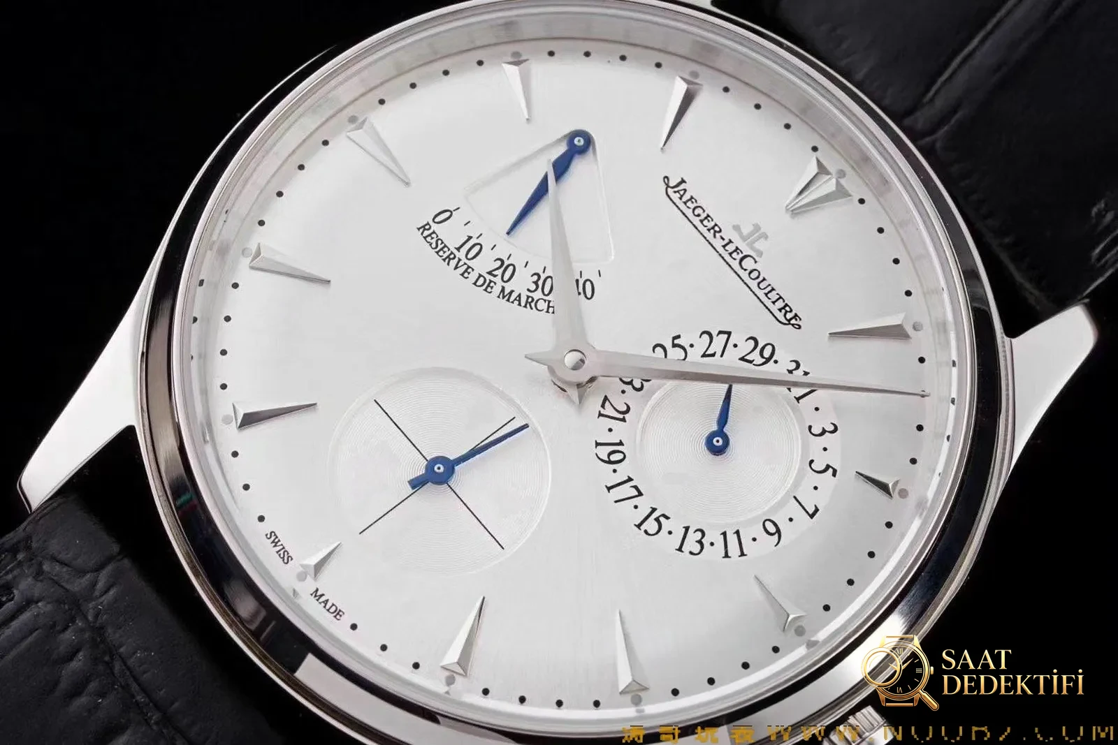 Gerçek-replika karşılaştırması: AZ Factory Joker — Jaeger-LeCoultre Master serisi 1378420 saat - Kadran Tipografisi ve Yazı Kabartmaları