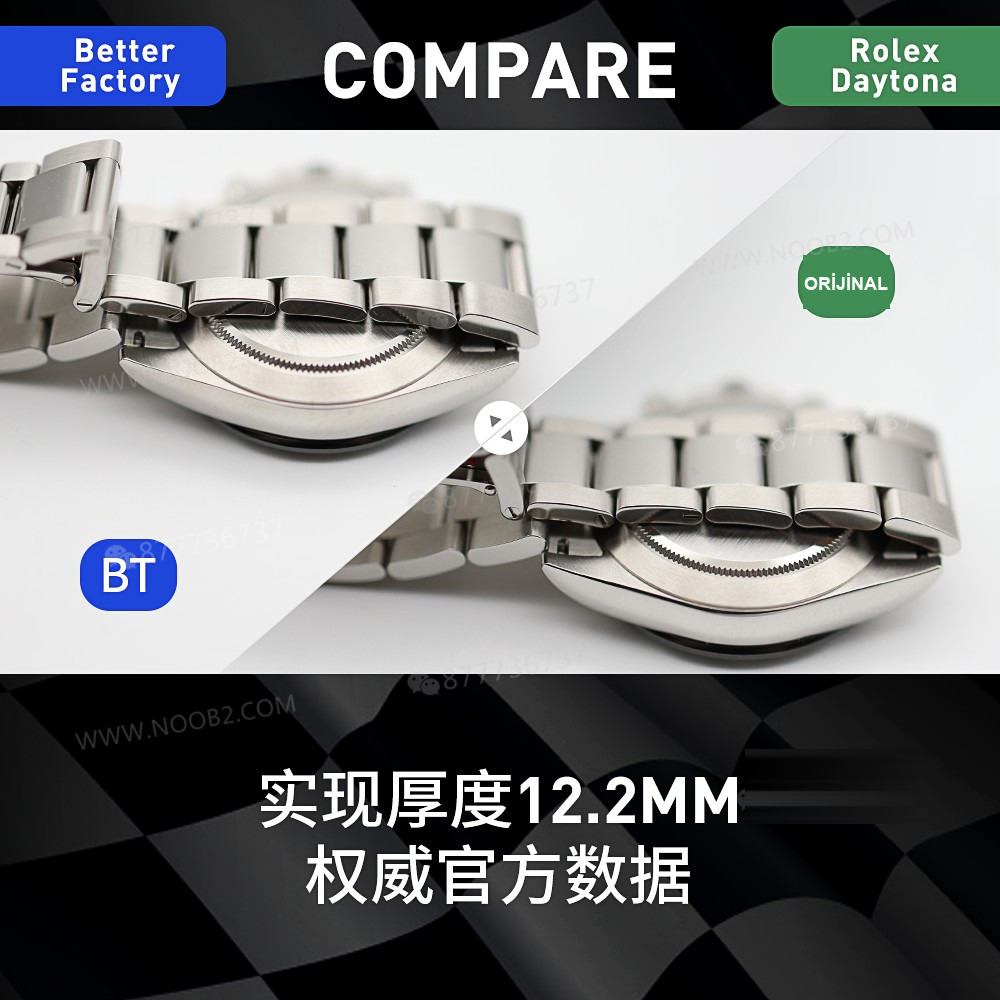Gerçek-replika karşılaştırması: BT Factory/better Rolex Daytona 4130 mekanizması ile orijinal arasında ne fark var? — 5. fotoğraf