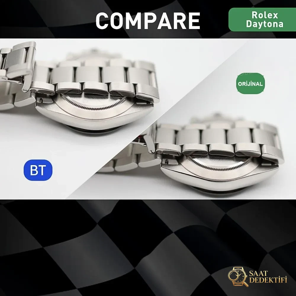 Gerçek-replika karşılaştırması: BT Factory/better Rolex Daytona 4130 mekanizması ile orijinal arasında ne fark var? - Bilezik, Toka ve Klips Mekanizması
