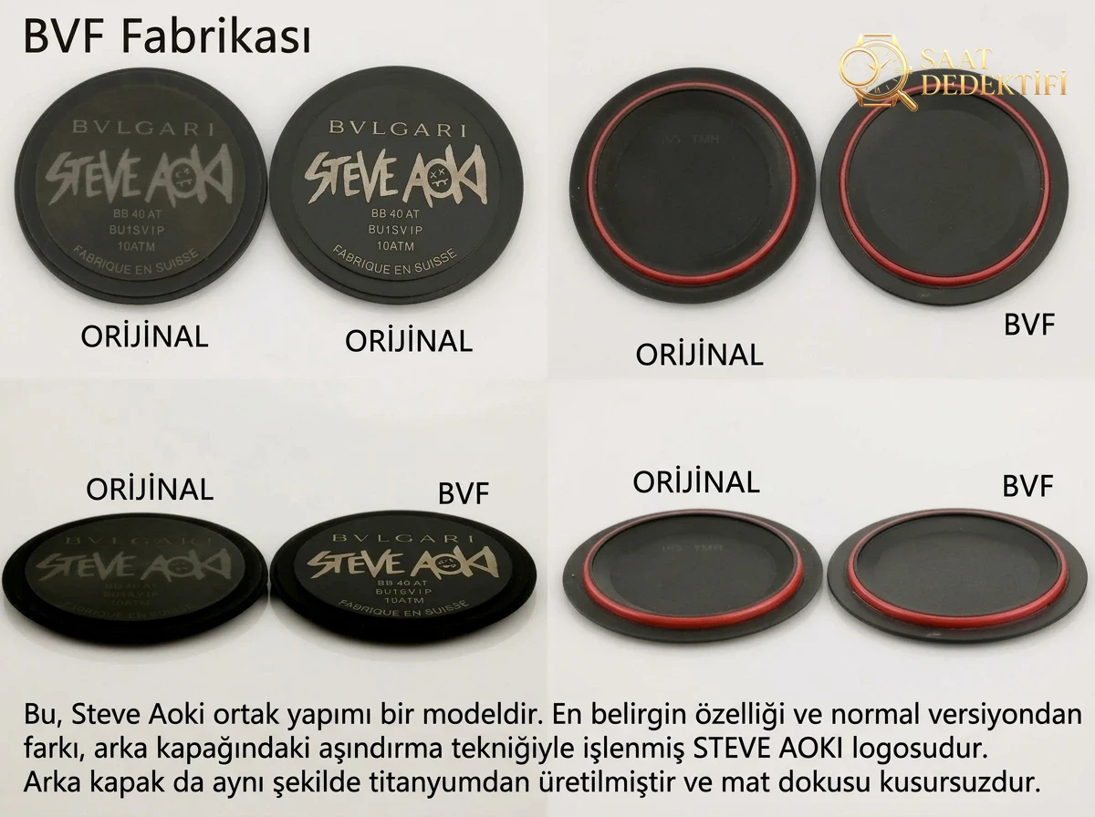 Gerçek-replika karşılaştırması: BVF Factory Bulgari 103539 STEVE AOKI iş birliği üç renk ok - Bilekte Duruş ve Kasa Orantısı