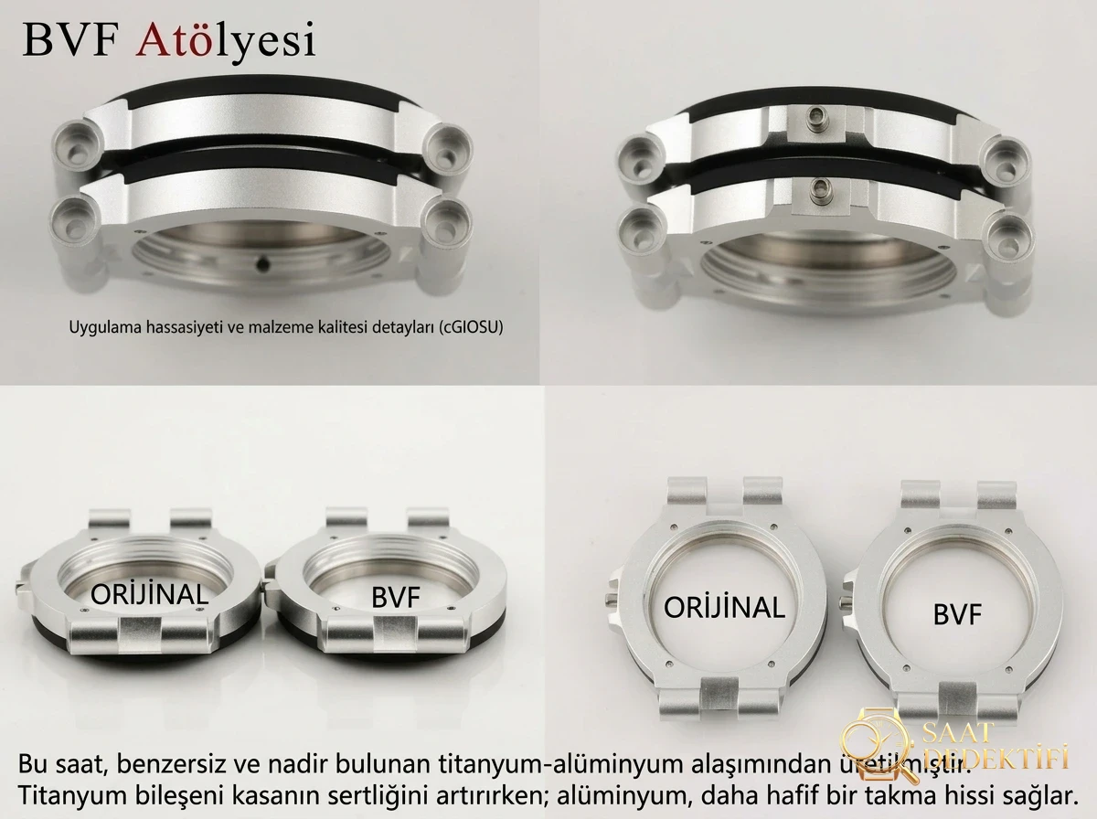 Gerçek-replika karşılaştırması: BVF Factory Bulgari 103539 STEVE AOKI iş birliği üç renk ok - Fosfor ve Super-LumiNova Gece Görünümü