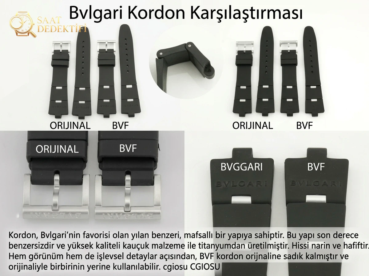 Gerçek-replika karşılaştırması: BVF Factory Bulgari 103539 STEVE AOKI iş birliği üç renk ok - Mekanizma Zemberek ve Balans Detayı