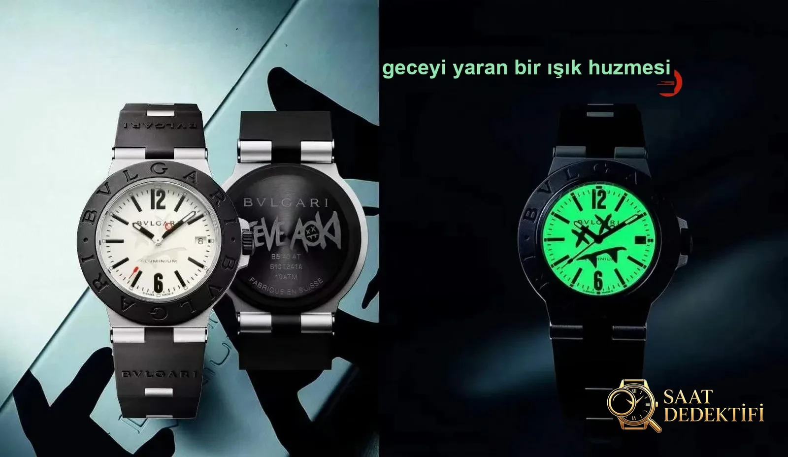 Gerçek-replika karşılaştırması: BVF Factory Bulgari 103539 STEVE AOKI iş birliği üç renk ok - Kasa Çeliği ve Polisaj Kalitesi