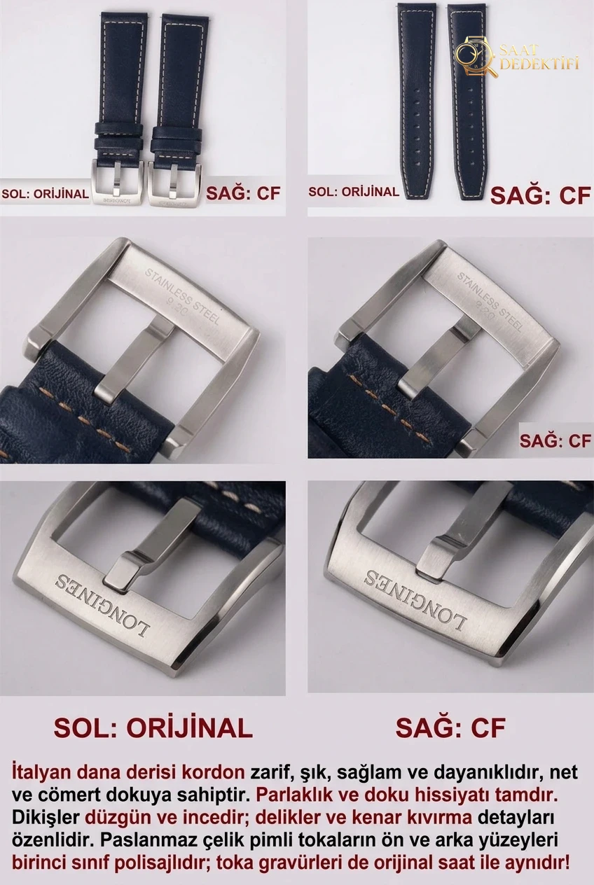 Gerçek-replika karşılaştırması: CF Factory Longines Conquest kalitesi nasıl? - Yan Profil ve Kordon Bağlantısı