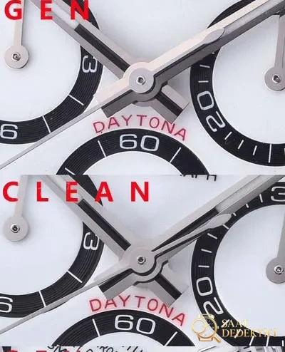 Gerçek-replika karşılaştırması: Clean Daytona 126500 Panda 4131 mekanizma orijinalle karşılaştırma - Bilezik, Toka ve Klips Mekanizması