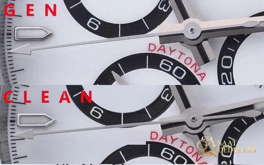 Gerçek-replika karşılaştırması: Clean Daytona 126500 Panda 4131 mekanizma orijinalle karşılaştırma - Klips Kilidi ve Lazer Damgalar