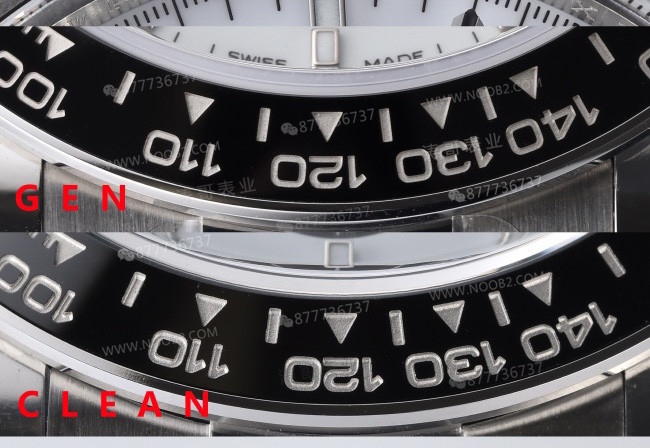Gerçek-replika karşılaştırması: Clean Daytona 126500 Panda 4131 mekanizma orijinalle karşılaştırma — 12. fotoğraf