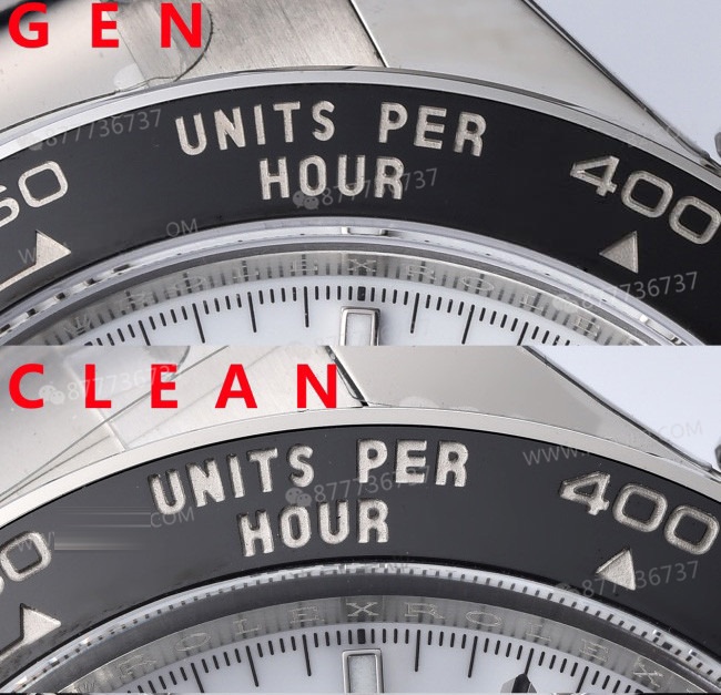 Gerçek-replika karşılaştırması: Clean Daytona 126500 Panda 4131 mekanizma orijinalle karşılaştırma — 13. fotoğraf