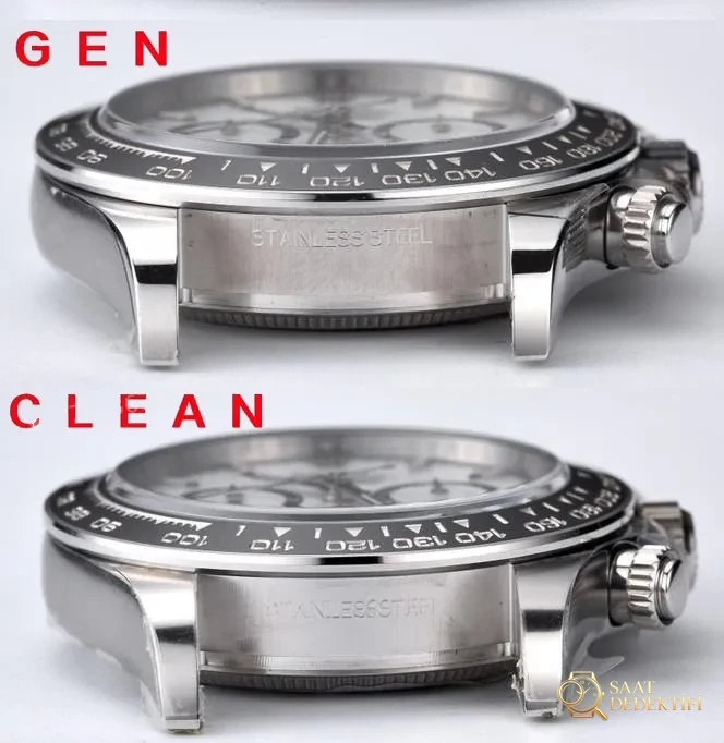 Gerçek-replika karşılaştırması: Clean Daytona 126500 Panda 4131 mekanizma orijinalle karşılaştırma - Cam Yansıma Önleyici (AR) Kaplama