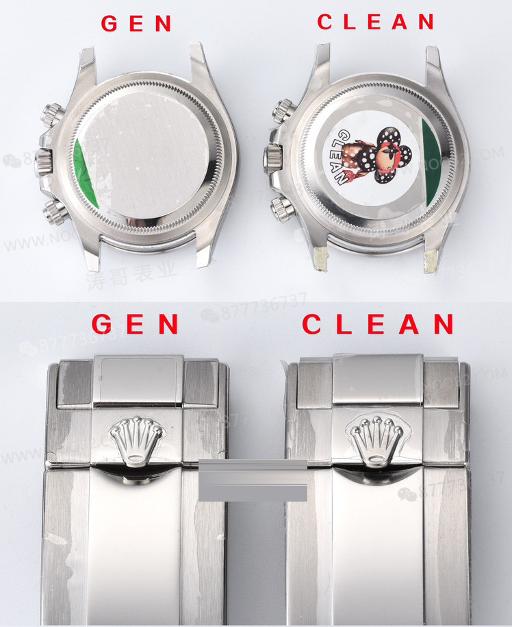 Gerçek-replika karşılaştırması: Clean Daytona 126500 Panda 4131 mekanizma orijinalle karşılaştırma — 21. fotoğraf