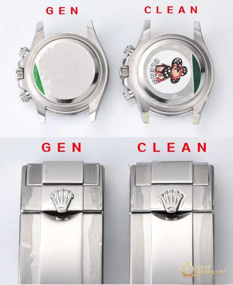 Gerçek-replika karşılaştırması: Clean Daytona 126500 Panda 4131 mekanizma orijinalle karşılaştırma - Kordon Dokusu ve Dikiş Detayları