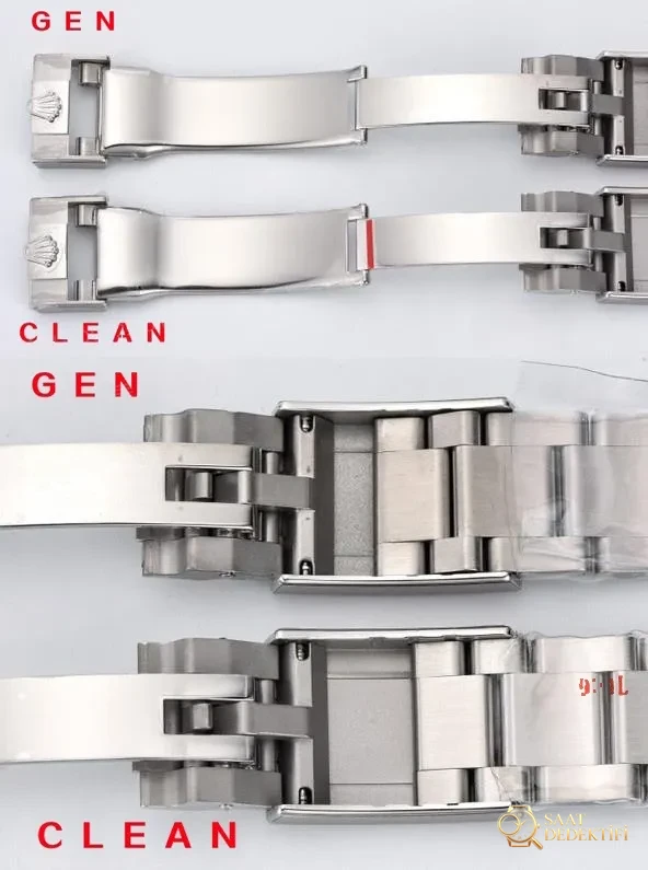 Gerçek-replika karşılaştırması: Clean Daytona 126500 Panda 4131 mekanizma orijinalle karşılaştırma - Bezel İçi Rehaut Gravürü ve Hizalaması