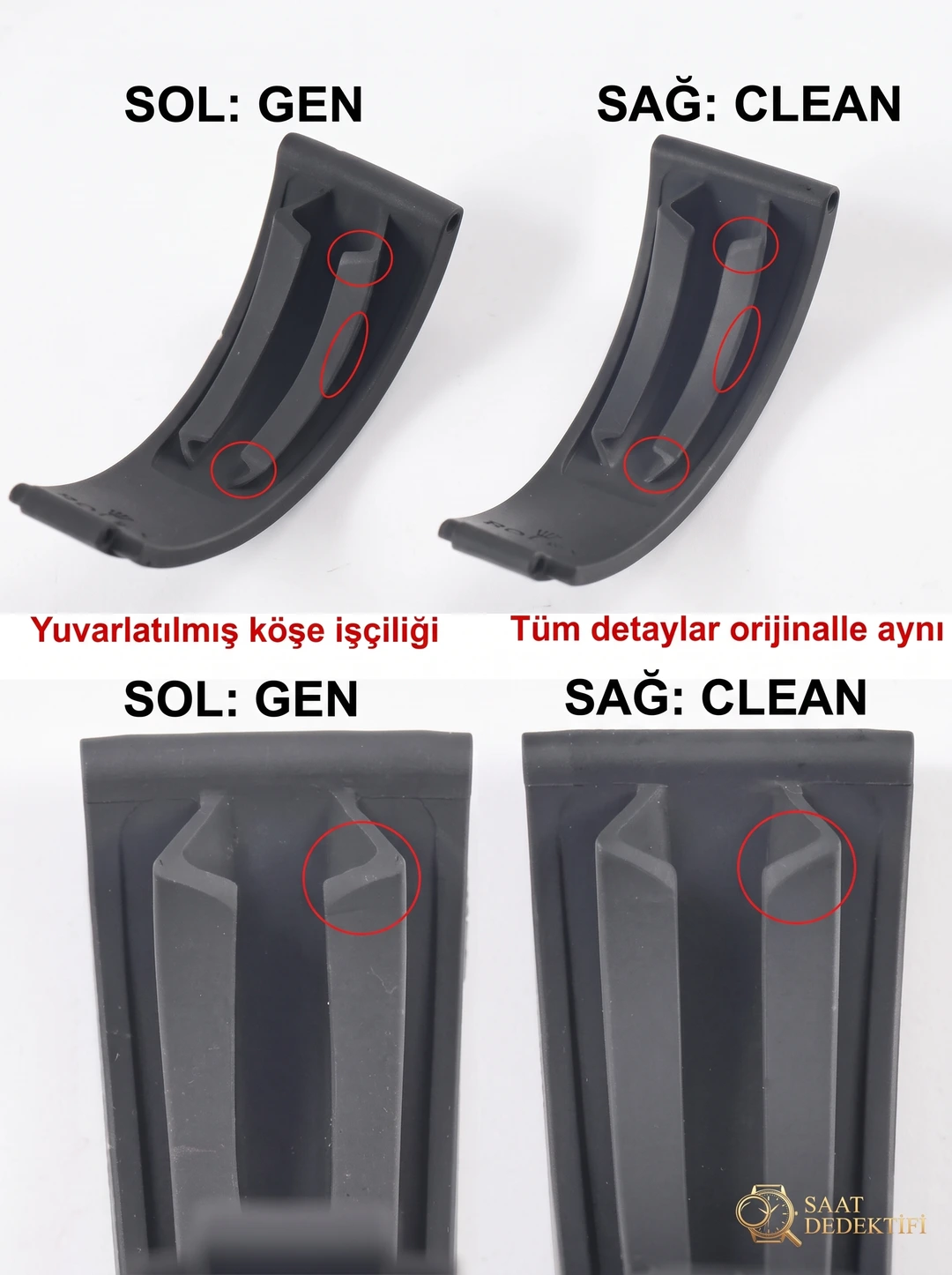 Gerçek-replika karşılaştırması: Clean Daytona kauçuk kayışının işçiliği orijinalle boy ölçüşebilir mi? - Arka Kapak ve Mekanizma Detayı
