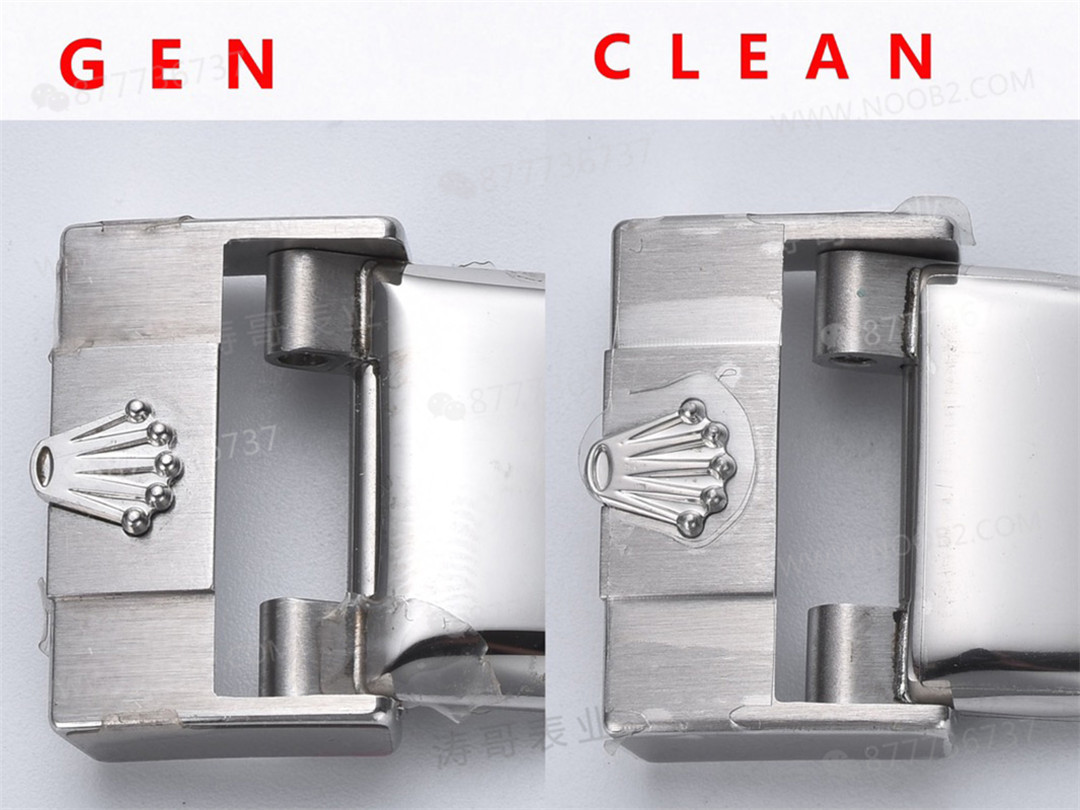 Gerçek-Replika Karşılaştırması: Clean Rolex Air-King m126900 Simetrik Saat İşaretleri — 14. fotoğraf