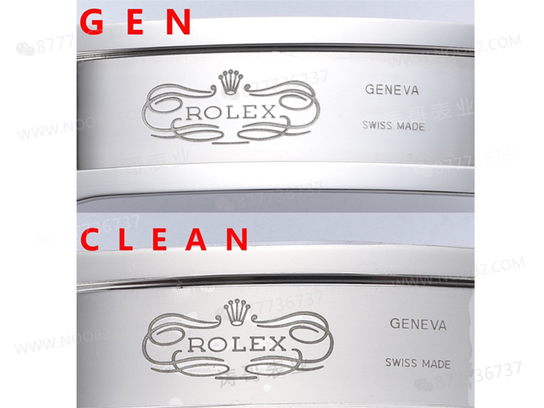 Gerçek-Replika Karşılaştırması: Clean Rolex Air-King m126900 Simetrik Saat İşaretleri — 17. fotoğraf