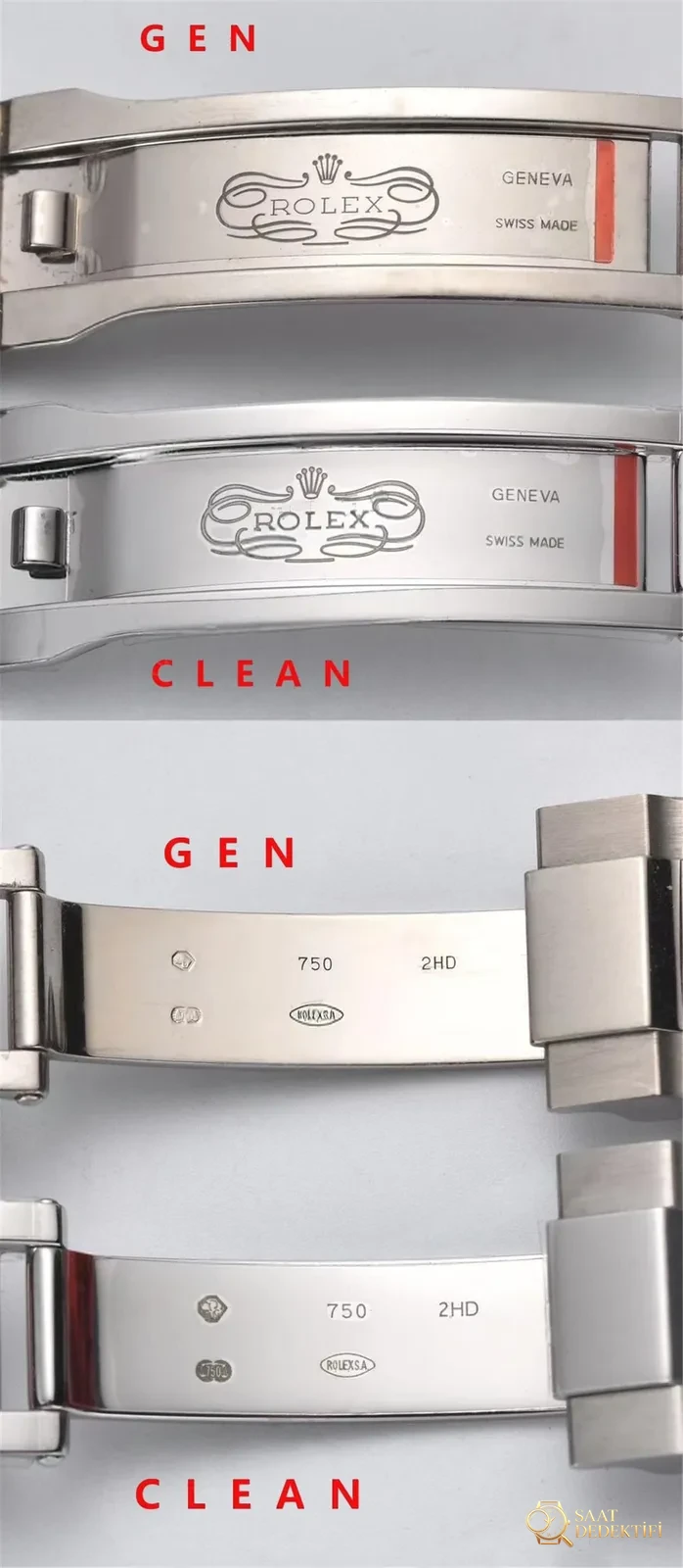 Gerçek-Replika Karşılaştırması: Clean Rolex Beyaz Altın Daytona Blue Cat m116509 Alınmaya Değer mi? - Bilezik, Toka ve Klips Mekanizması
