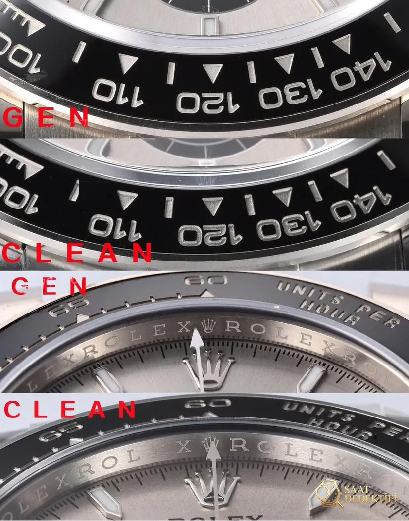 Gerçek-replika karşılaştırması: Clean Rolex çimento grisi Daytona 126519 alınmaya değer mi? - Kasa Profili ve Kurma Kolu İncelemesi