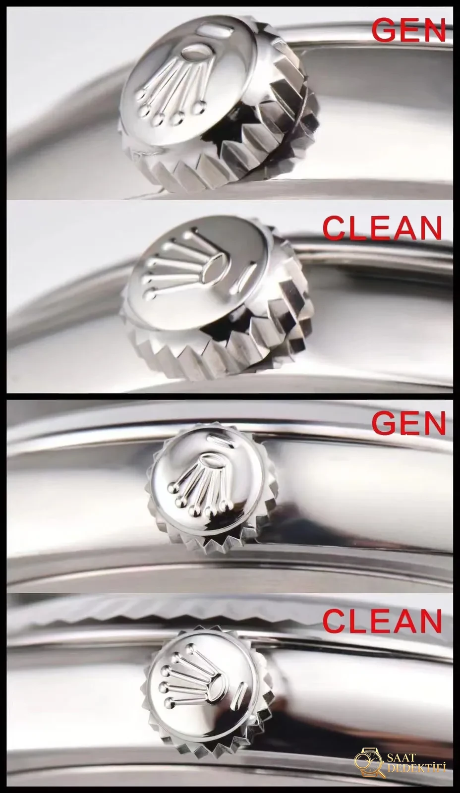 Gerçek-replika karşılaştırması: Clean Rolex Datejust nane yeşili kadran ilk bakışta replika belli olur mu? - Tepe Koruması ve Ayar Fonksiyonu
