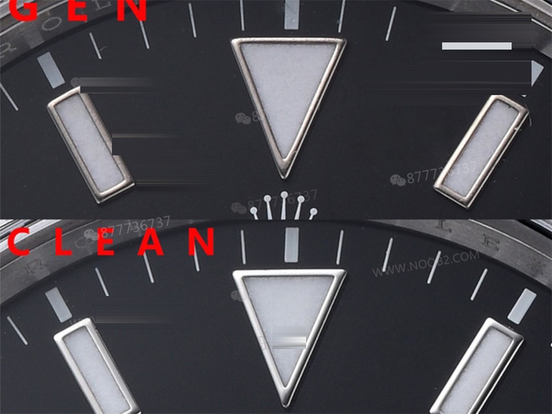 Gerçek-Replika Karşılaştırması: Clean Rolex Explorer Birinci Nesil m214270, 3132 Mekanizma, 39 mm — 5. fotoğraf
