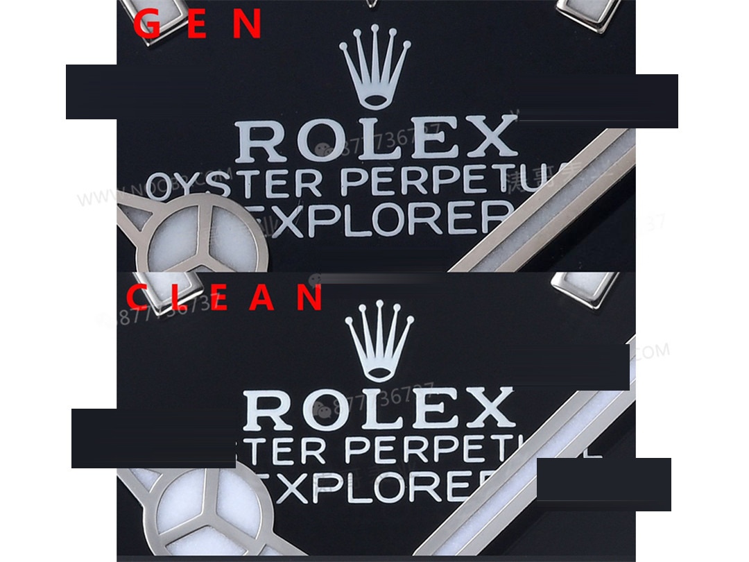 Gerçek-replika karşılaştırması: Clean Rolex Explorer I m124270, 3230 mekanizma, 36 mm — 8. fotoğraf