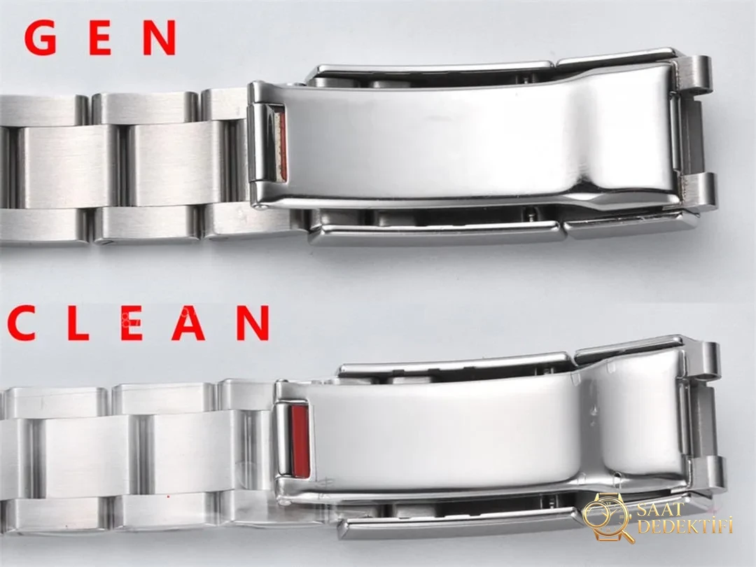 Gerçek-replika karşılaştırması: Clean Rolex Explorer I m124270, 3230 mekanizma, 36 mm - Yan Profil ve Kordon Bağlantısı