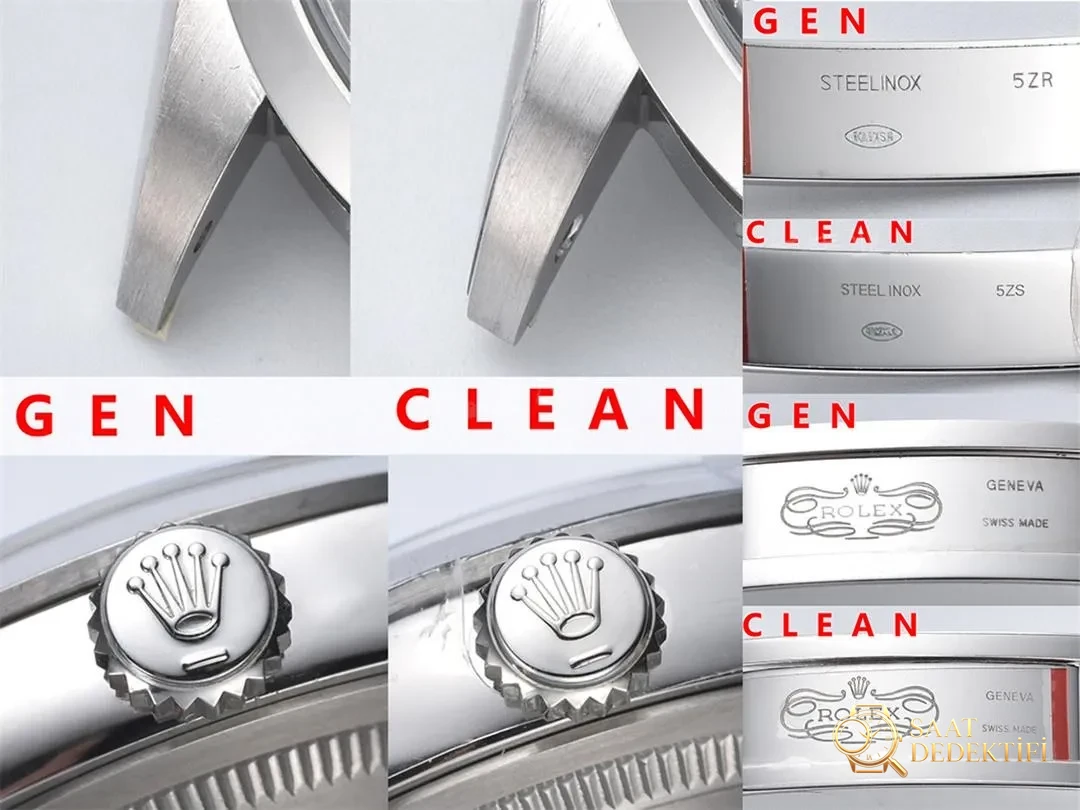 Gerçek-replika karşılaştırması: Clean Rolex Explorer I m124270, 3230 mekanizma, 36 mm - Tepe Koruması ve Ayar Fonksiyonu