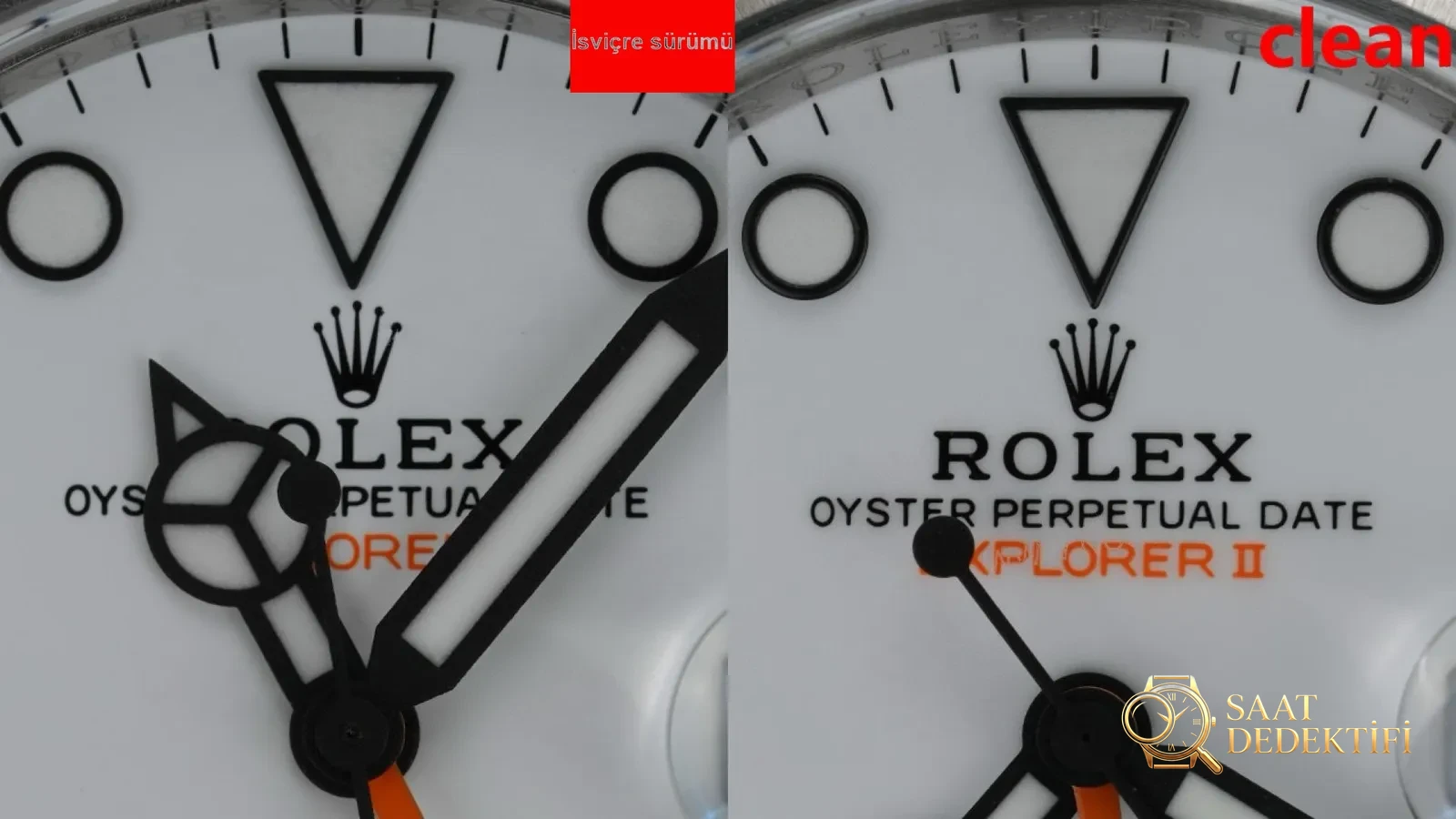 Gerçek-replika karşılaştırması: Clean Rolex Explorer II ile orijinalin karşılaştırması - Bilekte Duruş ve Kasa Orantısı