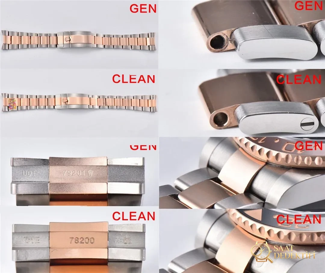Gerçek-replika karşılaştırması: Clean Rolex GMT 126711 Root Beer bezelinin kalitesi iyi mi? - Arka Kapak ve Mekanizma Detayı