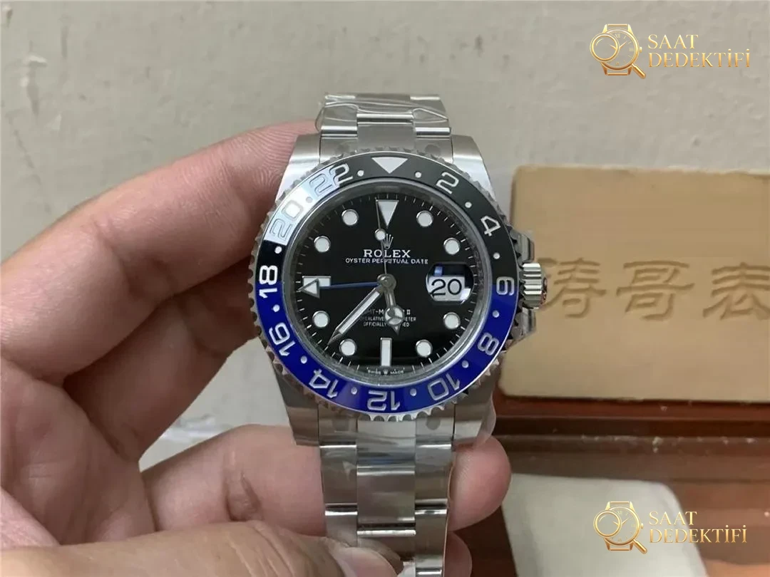 Gerçek-Replika Karşılaştırması: Clean Rolex GMT Inter Milan Bezel (Mavi-Siyah Bezel) - Kasa Profili ve Kurma Kolu İncelemesi