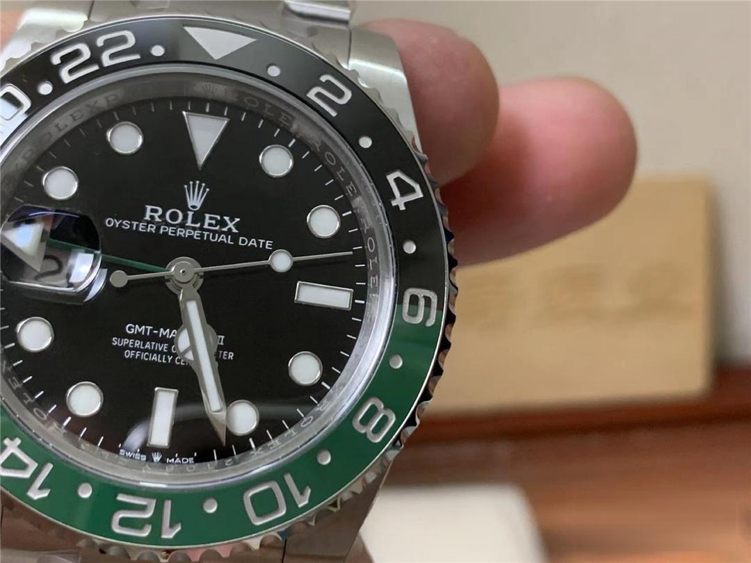 Gerçek-replika karşılaştırması: Clean Rolex GMT Sprite bezel Dandong 3285 mekanizması orijinaline uygun mu? — 10. fotoğraf