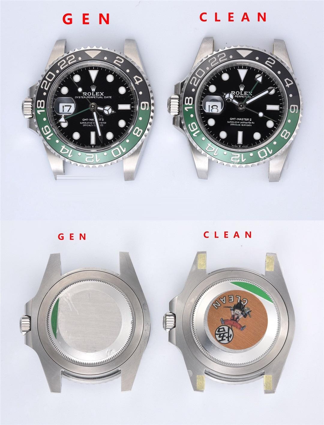 Gerçek-replika karşılaştırması: Clean Rolex GMT Sprite bezel Dandong 3285 mekanizması orijinaline uygun mu? — 21. fotoğraf